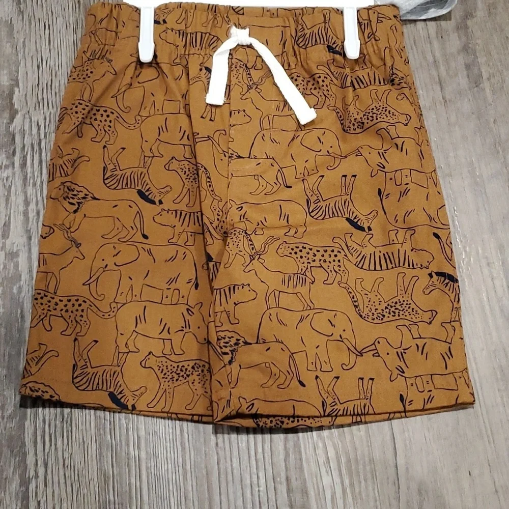 Carter Rhino & Safari Friend Shorts & T-Shirt Matching Set Size 4T